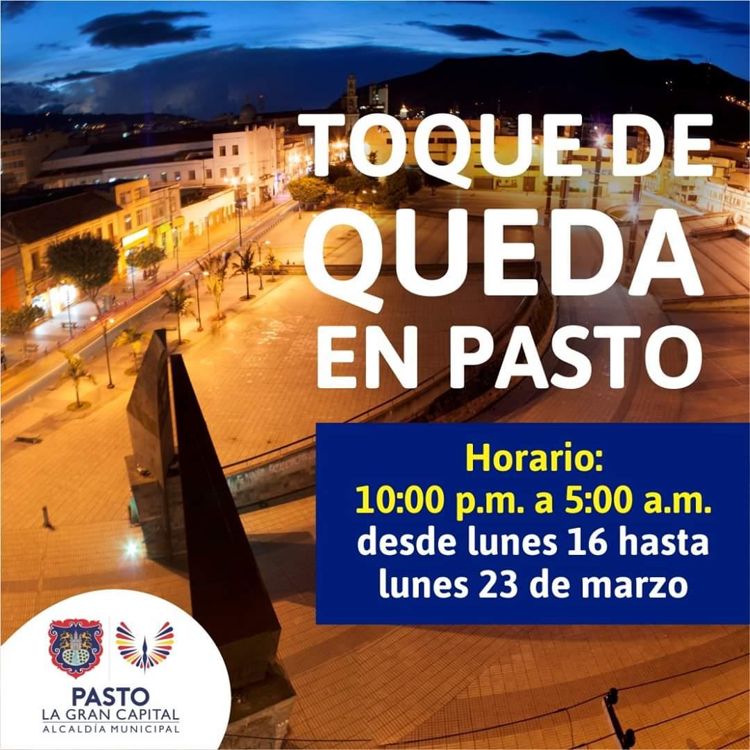 Toque de queda en Pasto