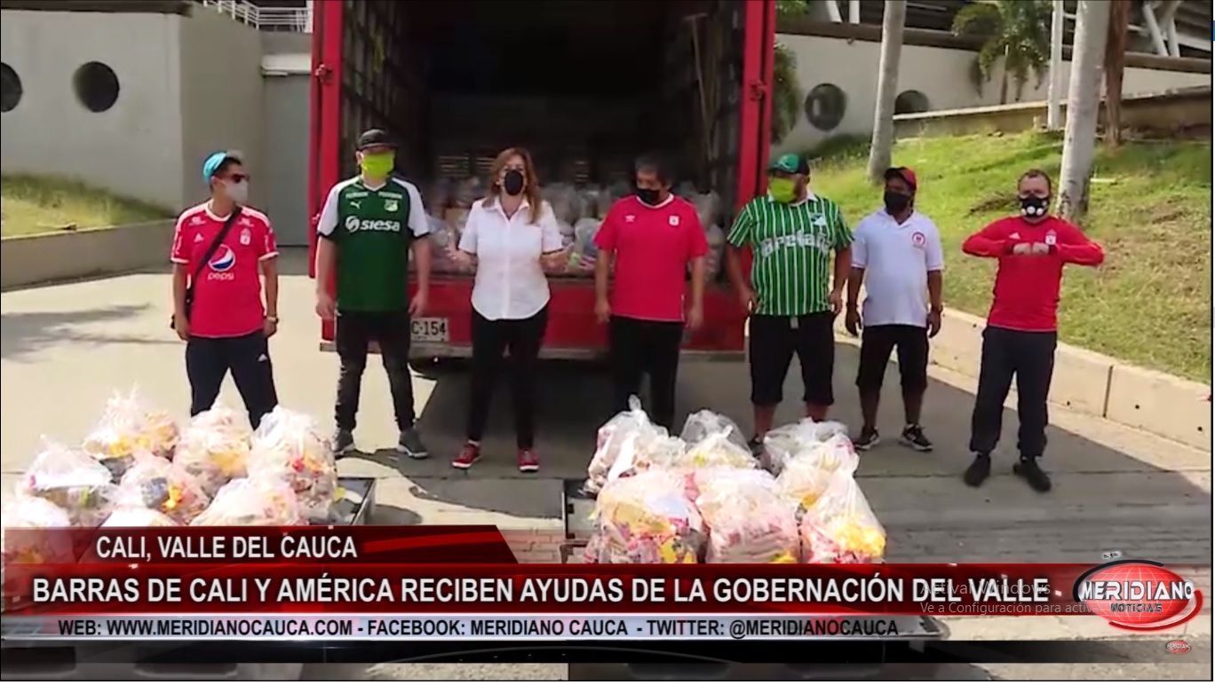 Barras de Cali y América agradecen a la Gobernadora del Valle los mercados para ayudar a sus afiliados durante aislamiento
