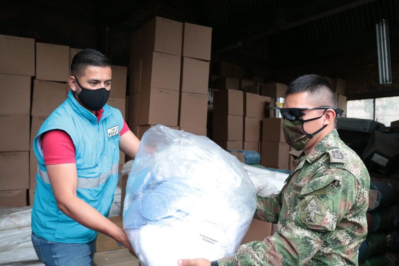 Fiscalía, Policía y Ejército reciben dotación de elementos de bioseguridad