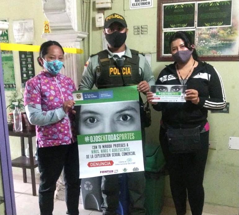 La campaña para evitar la explotación sexual de niños o adolescentes en Popayán