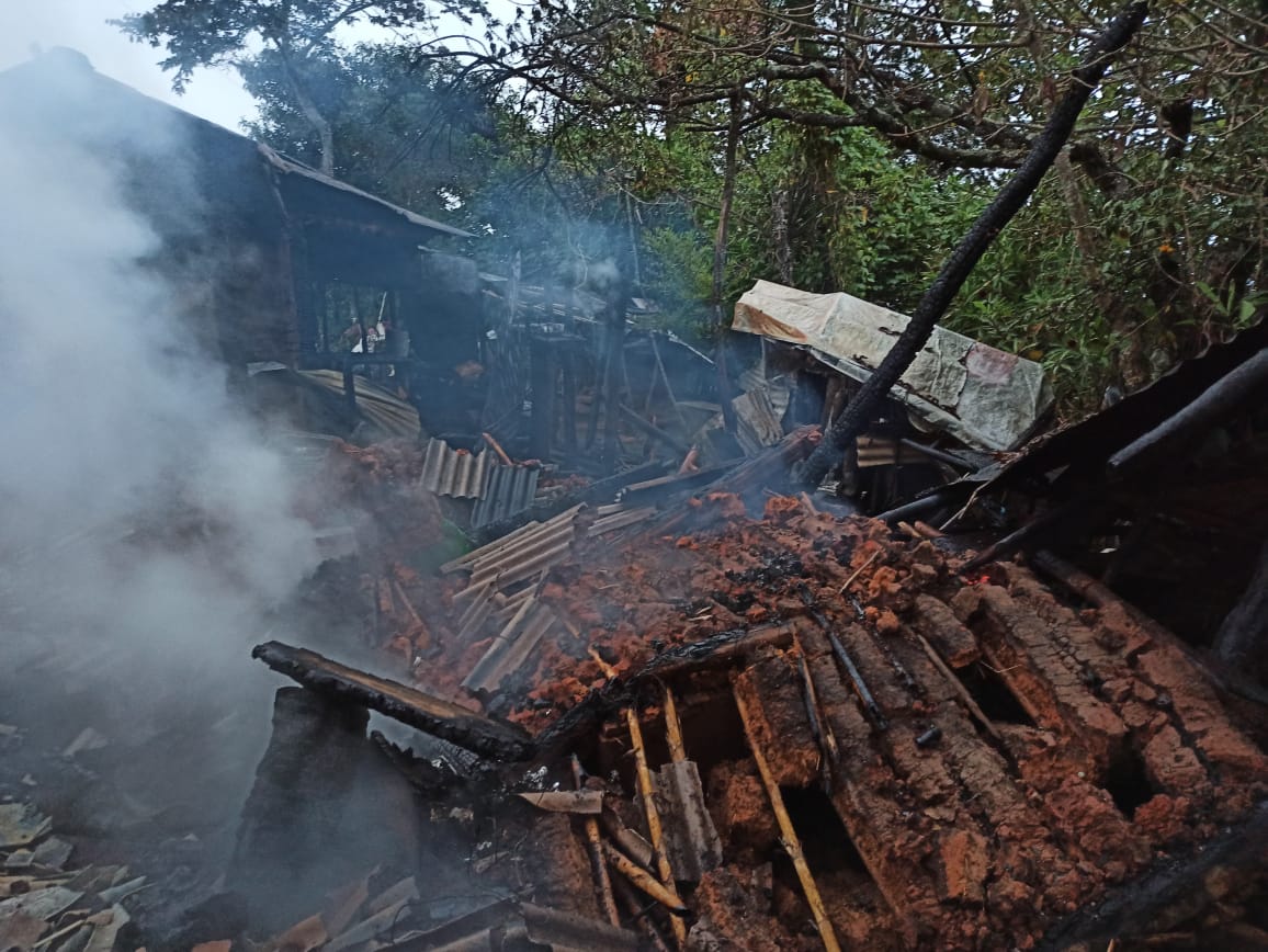 Incendio destruyó una vivienda en la zona rural de Popayán