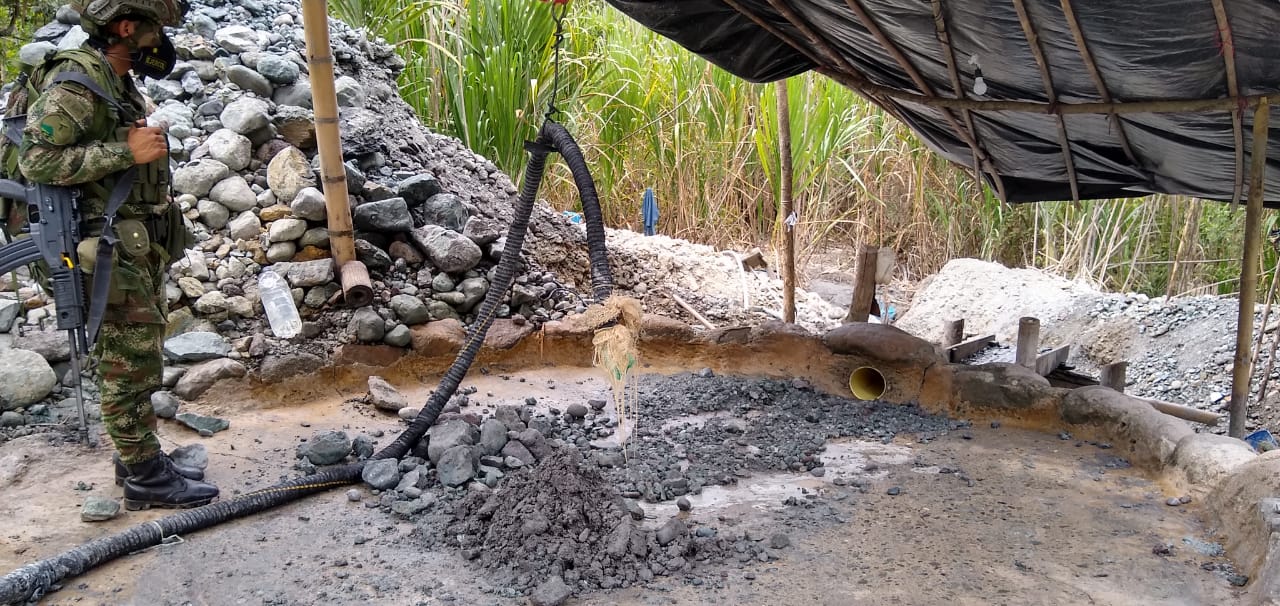 La Fiscalía confirma otro golpe a la minería ilegal en el Cauca