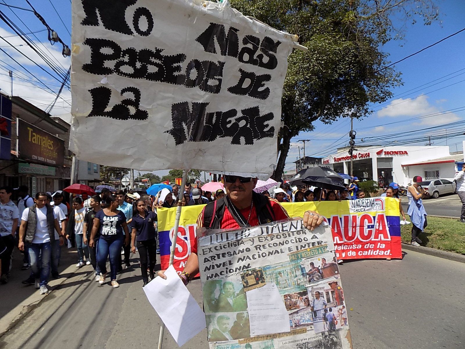 Las marchas ciudadanas por el paro nacional llegan al centro de Popayán