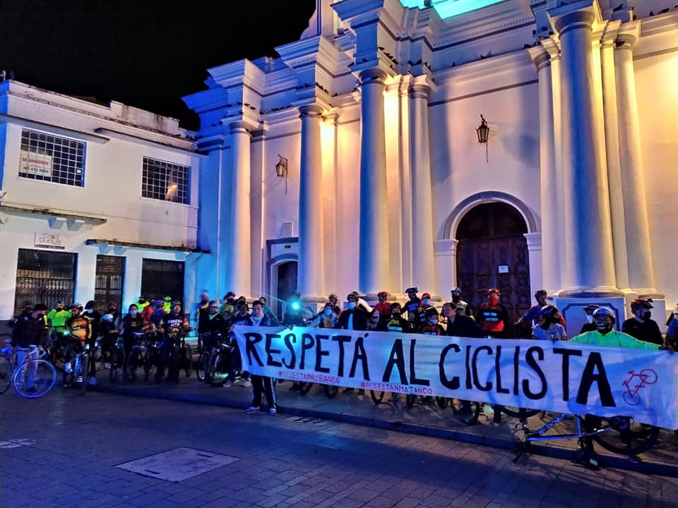 En Popayán, ciclistas marcharon contra la inseguridad en las vías de la ciudad
