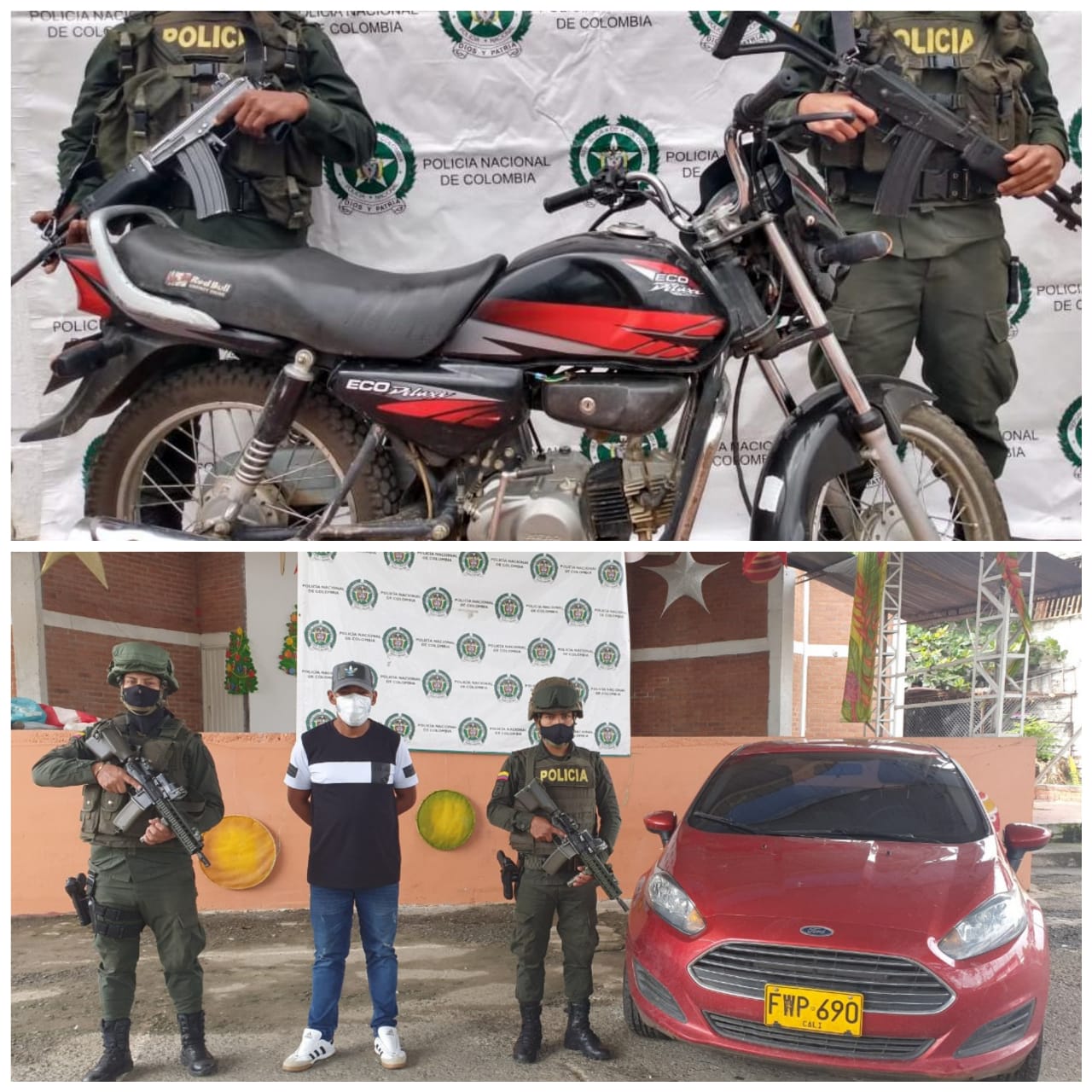 La Policía confirmó la recuperación de vehículos en diferentes puntos del Cauca