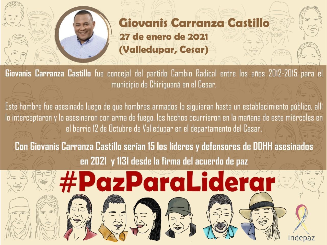 A balazos asesinan a otro líder social en Colombia