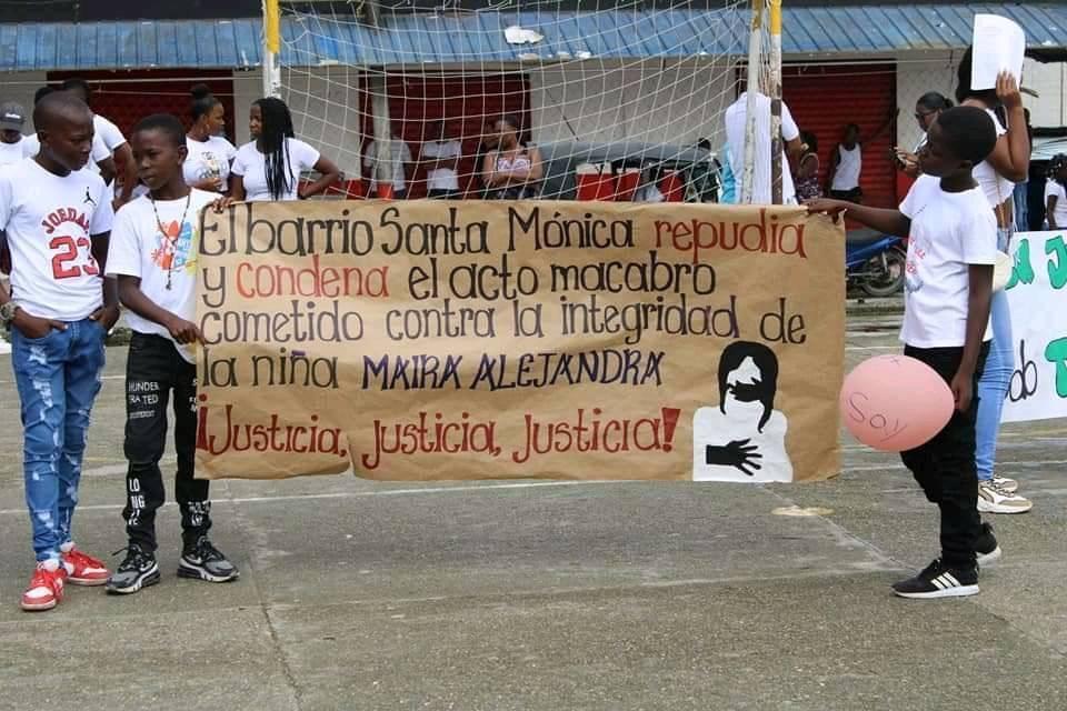 En Guapi marcharon para rechazar el feminicidio de Mayra Alejandra Orobio