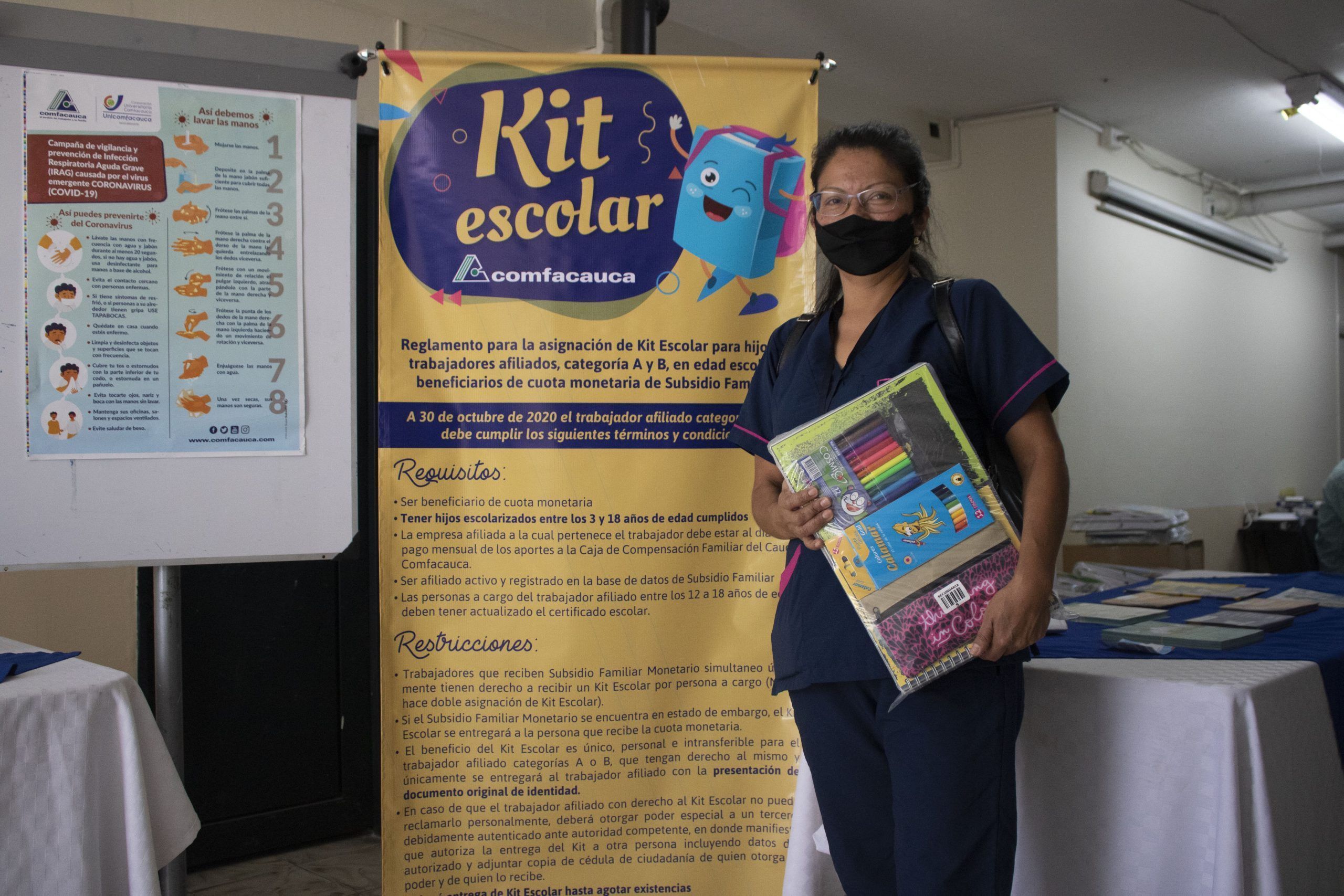De regreso a clase con el kit escolar entregado por Comfacauca