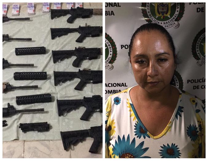 Envían a la cárcel a una mujer, sorprendida con fusiles y dinero