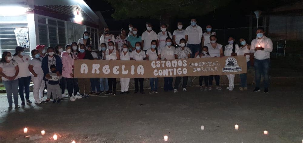 Personal médico de Bolivar participo de la velatón por Argelia