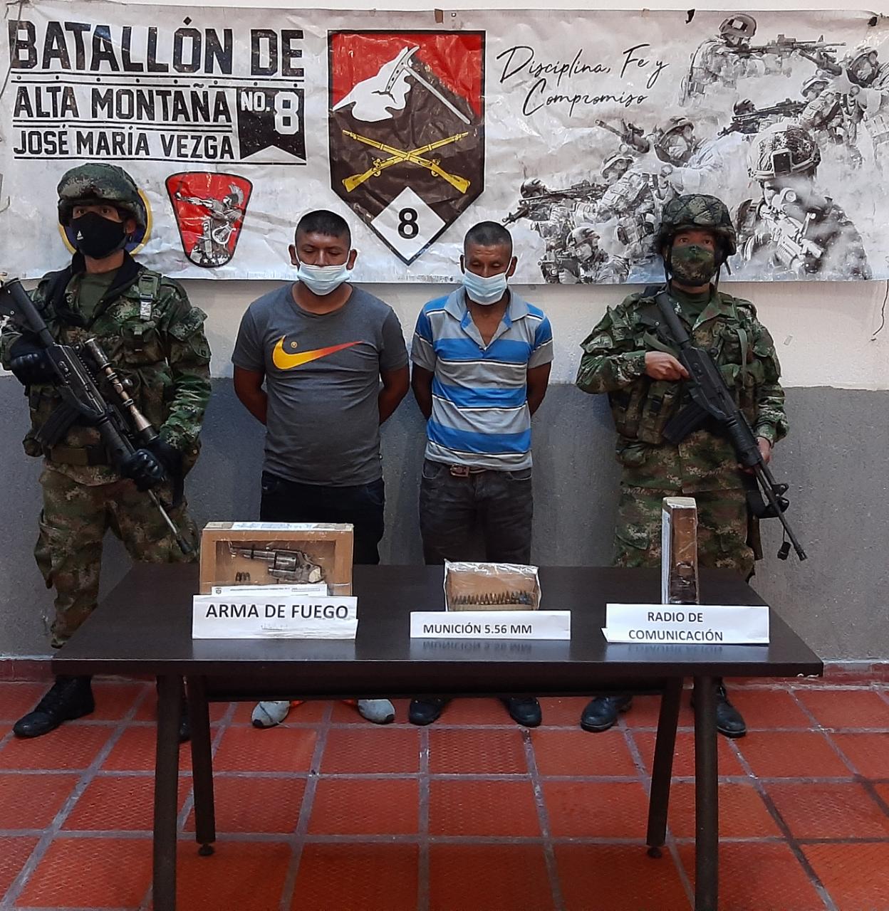 Capturados presuntos integrantes del grupo Dagoberto Ramos en Corinto, Cauca