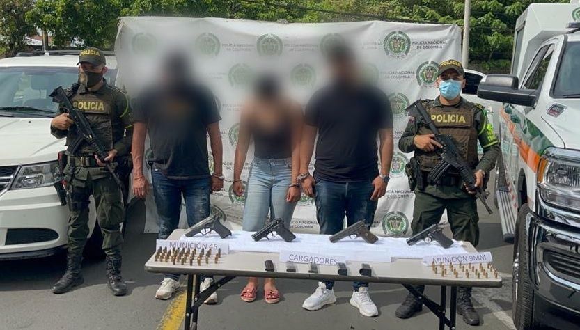 Iban de ‘paseo’ para Popayán con cuatro pistolas