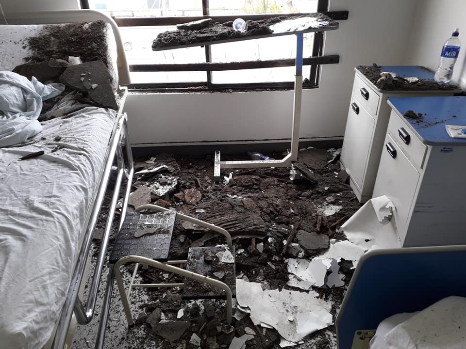 Se desplomó parte de una habitación en la clínica La Estancia de Popayán