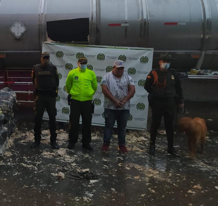 En un ‘cisterna’ llevaba 4 toneladas de marihuana en el norte del Cauca