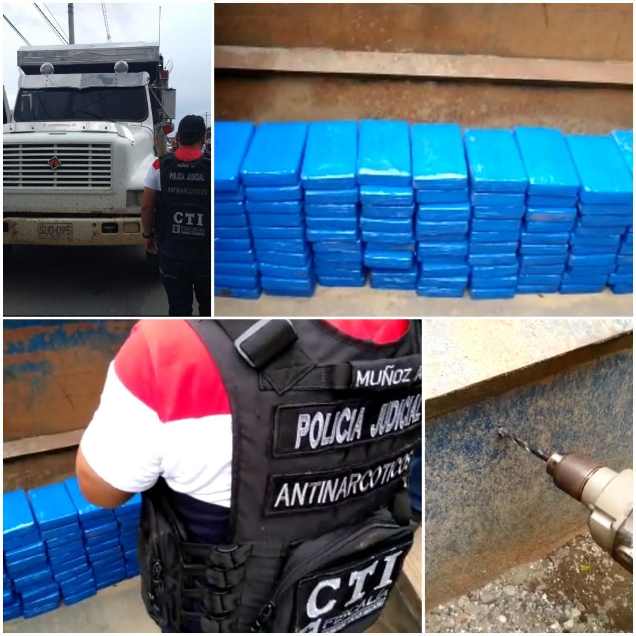 Privado de la libertad presunto responsable de transportar en una volqueta 134 kilos de clorhidrato de cocaína