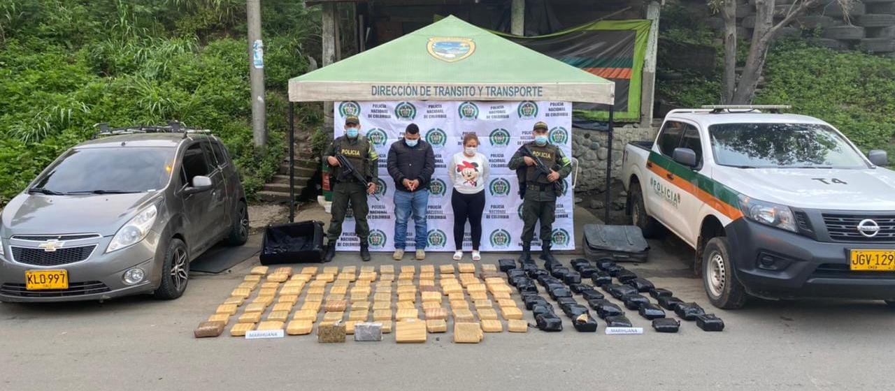 Viajaban con un bebé y 140 kilos de marihuana
