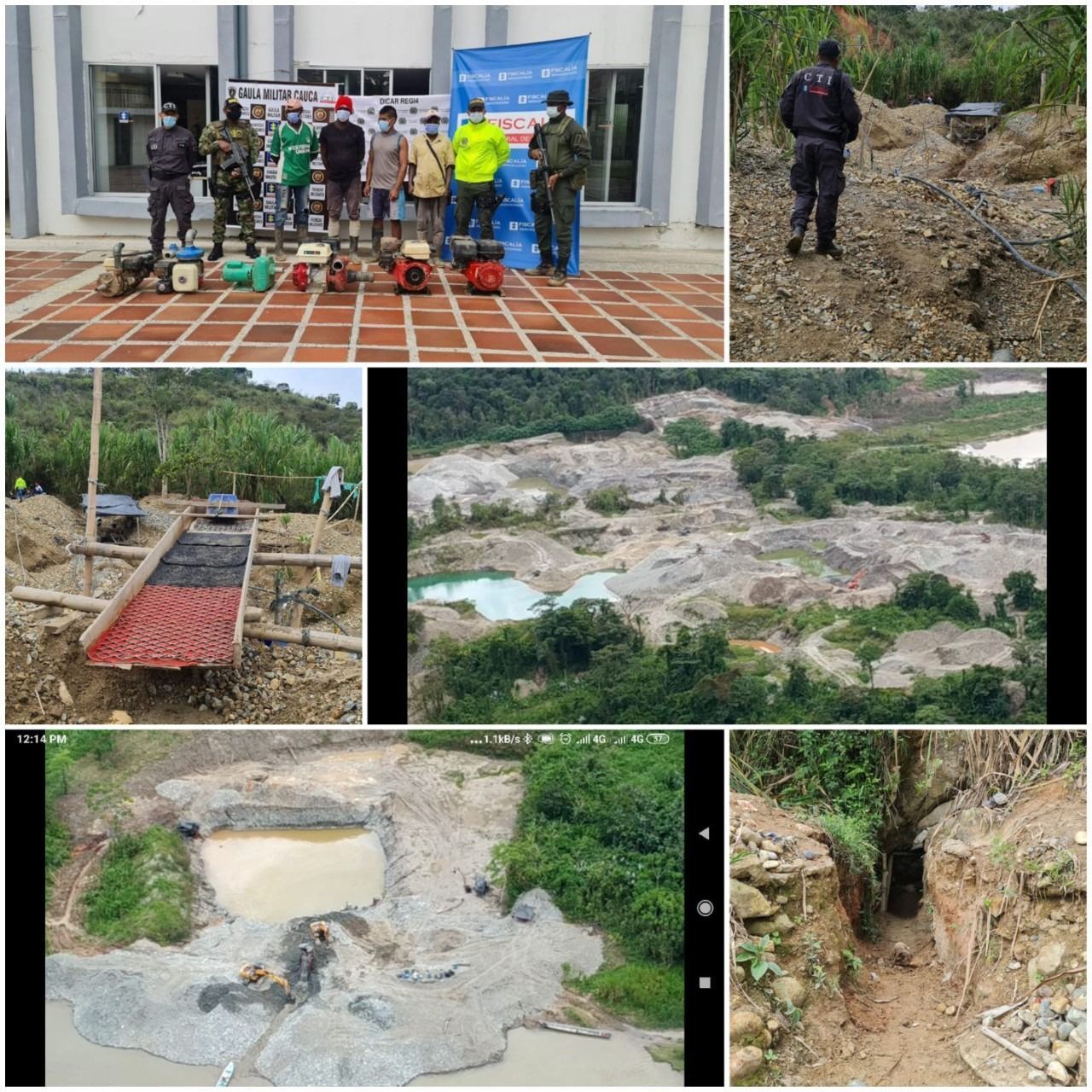 Judicializadas 4 personas como presuntas responsables de explotación de minería ilegal en el Cauca