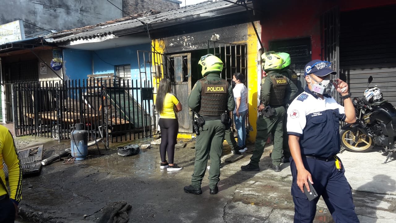 Incendio en local comercial en el barrio La Esmeralda de Popayán