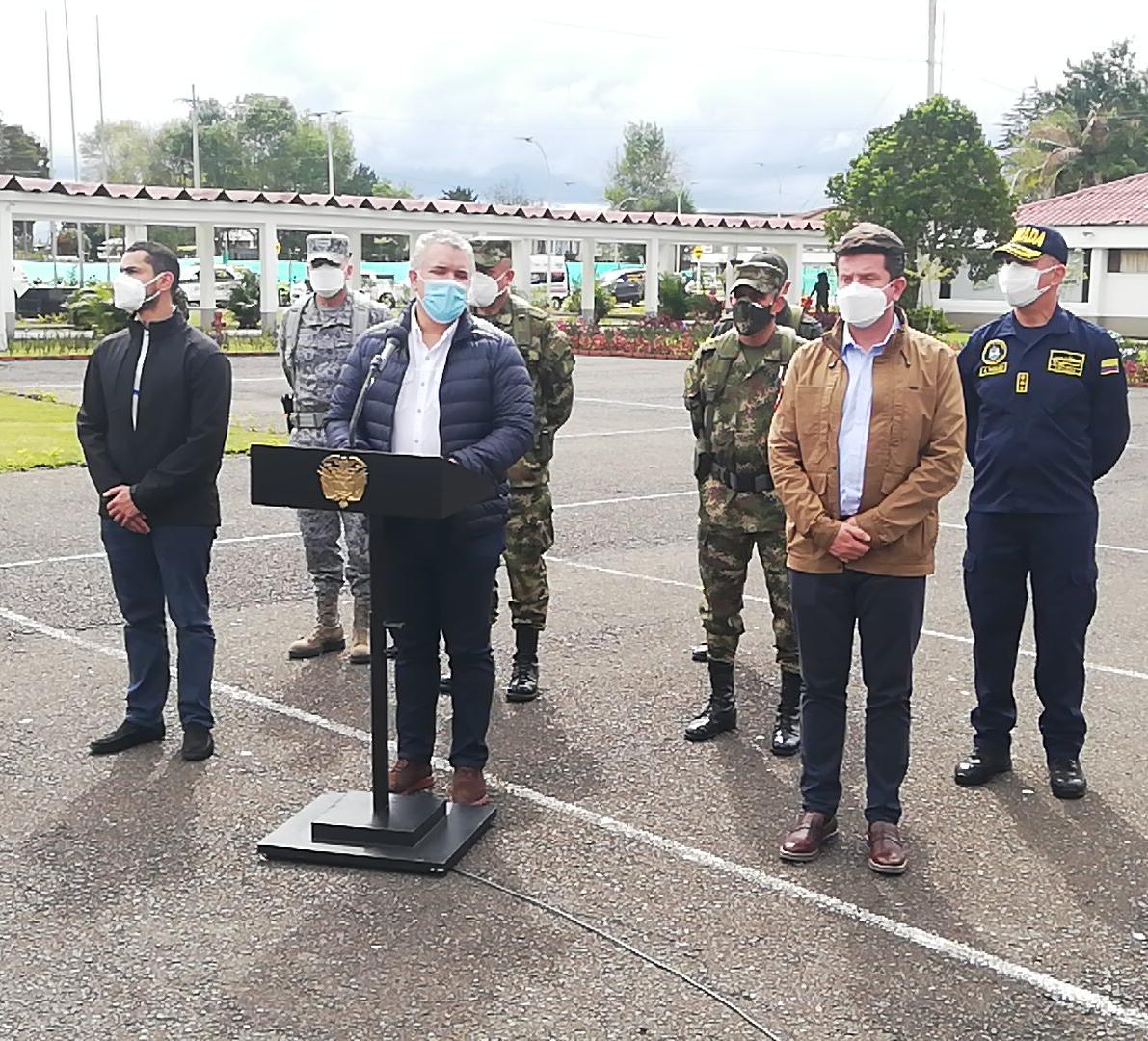 Presidente Duque ordena asistencia militar en Popayán y el Cauca