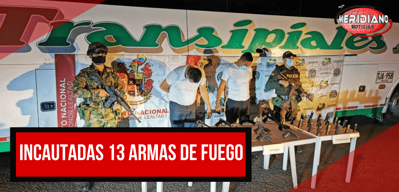 En un bus de servicio público en el Cauca eran transportadas 13 armas de fuego