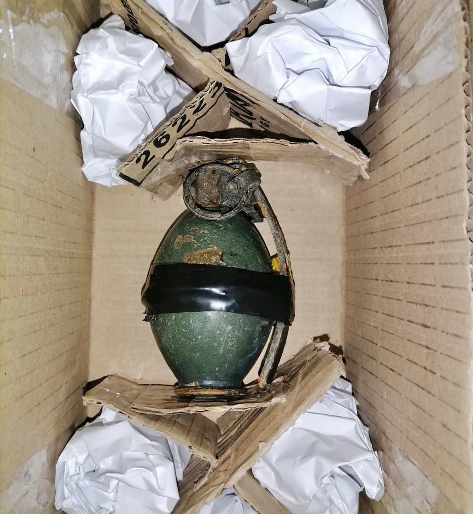 Granada de fragmentación fue encontrada en la comuna 7 sector de la quebrada Pubus, en Popayán
