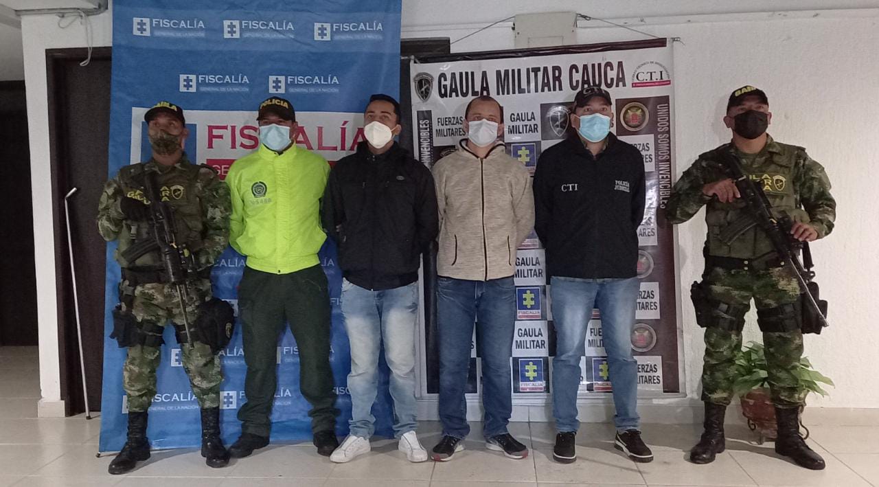 Capturados dos hombres investigados por el homicidio de un ciudadano en Popayán