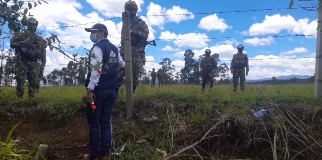 Presencia del ejército en ocupación de predio en vereda Lame