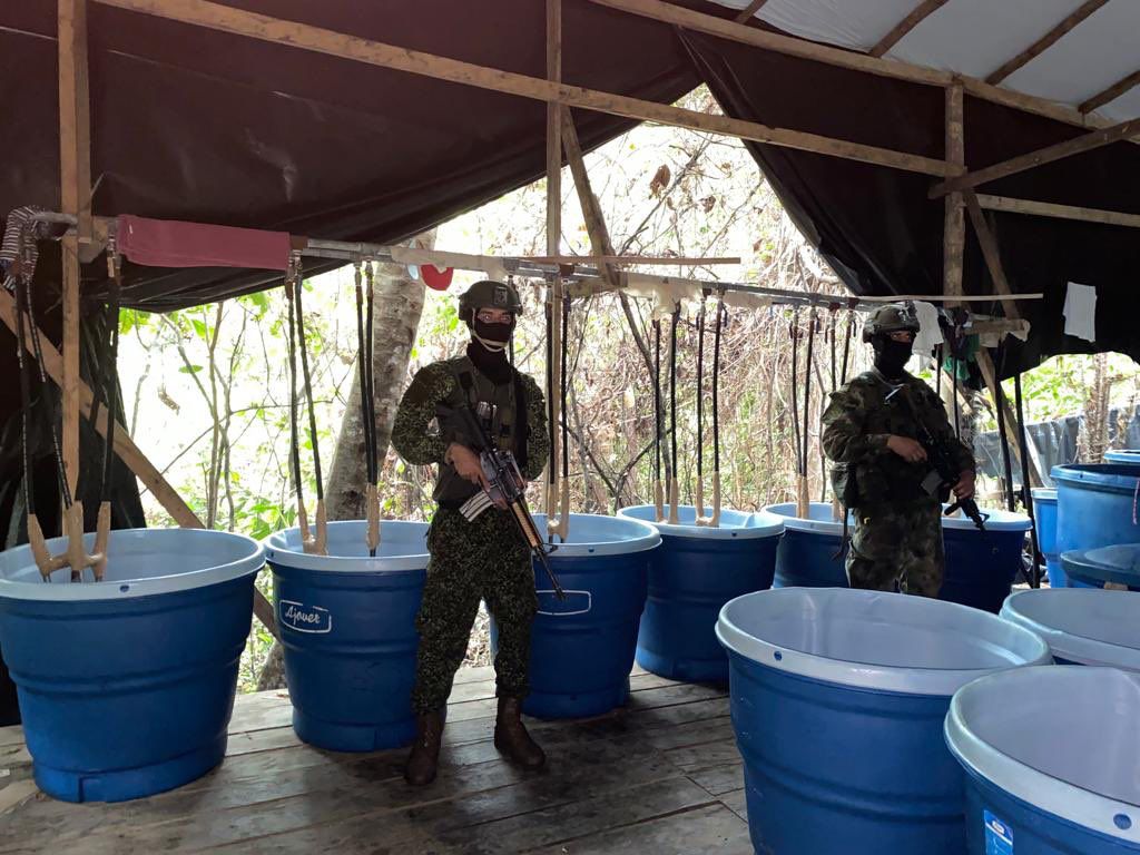 Laboratorios cocaleros fueron destruidos en Nariño