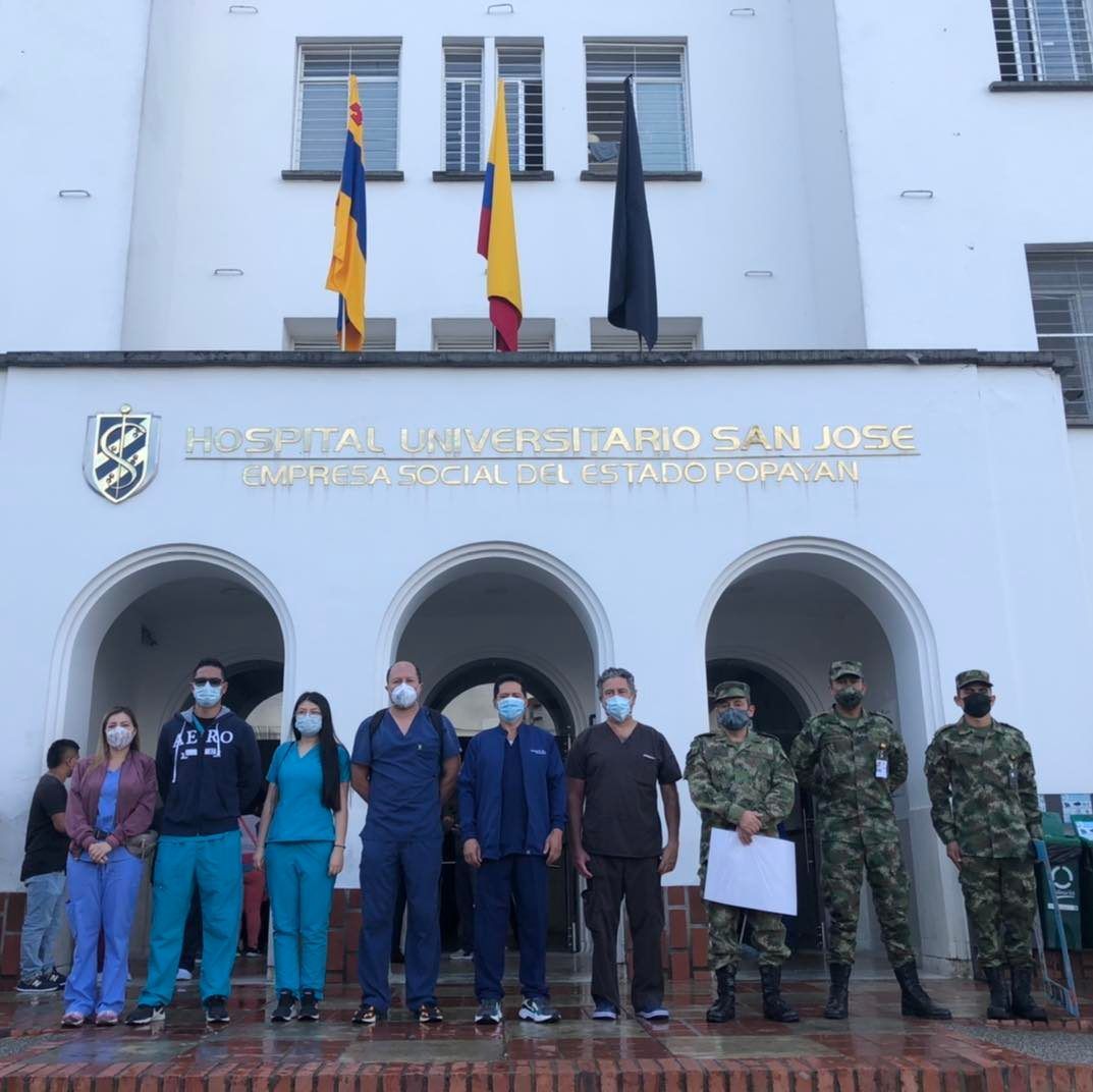 Ejercito agradeció el compromiso del personal medico del HUSJ 