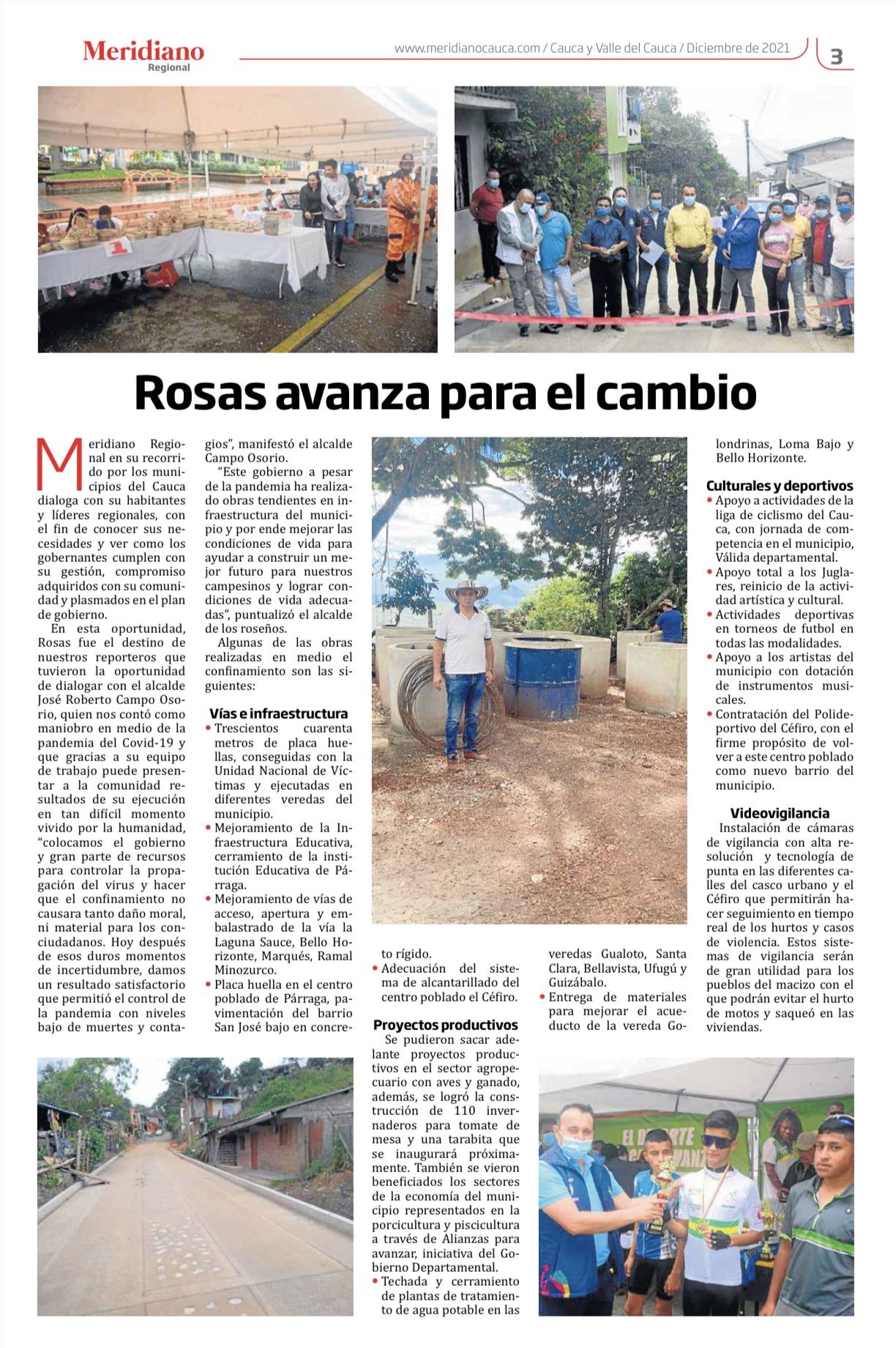 Informe de gestión 2021, Alcaldía de Rosas, Cauca