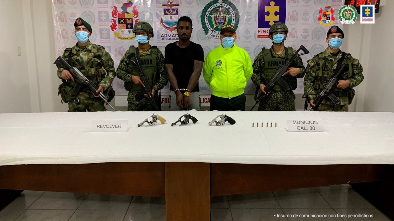 Asegurado presunto cabecilla del Clan del Golfo, estructura Baudó, por porte ilegal de armas de fuego