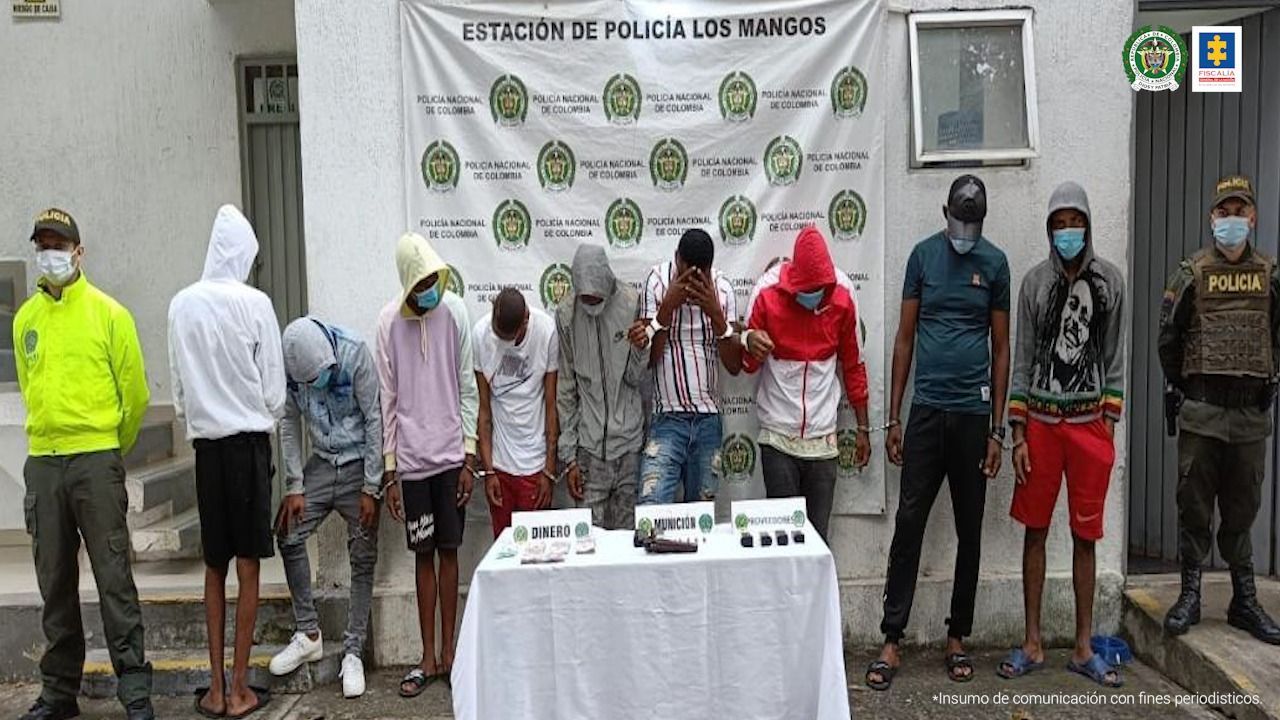 Fiscalía logró enviar a la cárcel a 9 presuntos integrantes de la banda criminal Los del Polvero