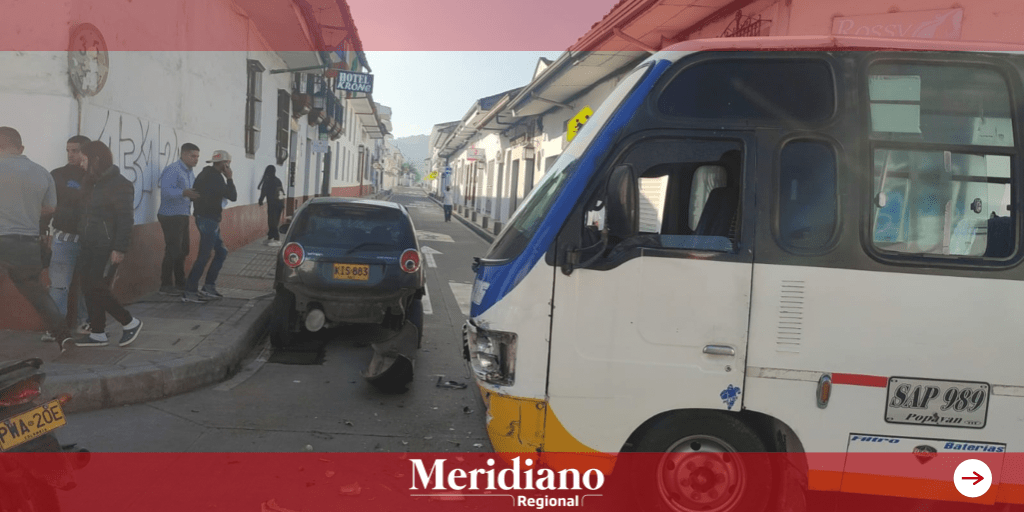 En Popayán también se registró un accidente en el sector historico de la ciudad