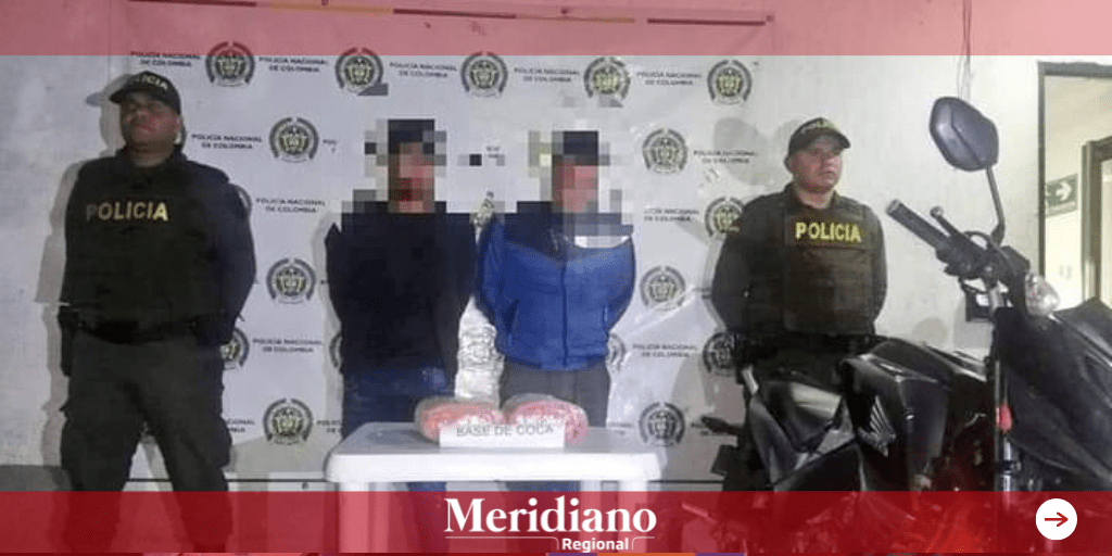Dos hombres fueron detenidos cuando transportaban base de coca