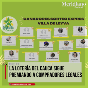 Loteria del cauca - Plata -Pitalito - Garzón - Neiva - Departamento del Huila -El Espinal - , Bogotá D. C. y Villa de Leyva Departamento de Cundinamarca - meridiano regional
