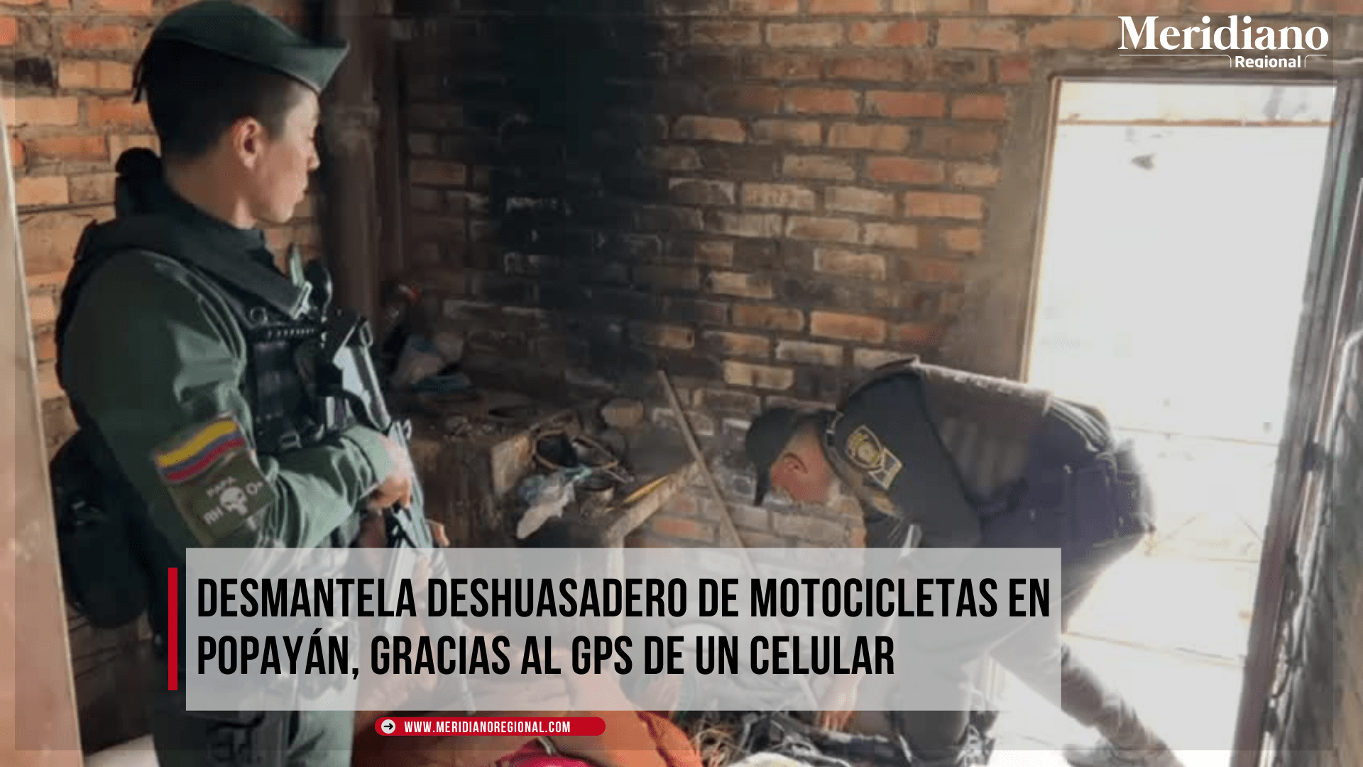 Policía desmantela deshuasadero de motocicletas en Popayán, gracias al GPS de un celular.