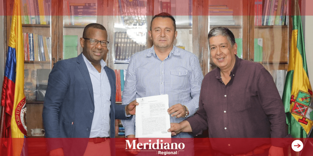 Con inversión superior a $750 millones, se firmó convenio para construcción de Polideportivo en Rosas - meridiano regional - Gobernador del Cauca - Elías Larrahondo Carabalí, en compañía del Secretario de Infraestructura del Cauca, José Rodrig