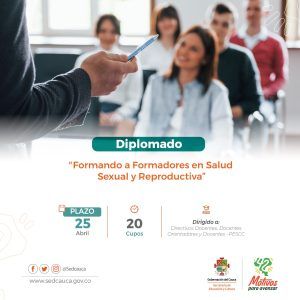 meridiano regional - Docentes del Cauca podrán formarse en educación sexual - Gobernación del Cauca - Universidad del Cauca - salud sexual - diplomado