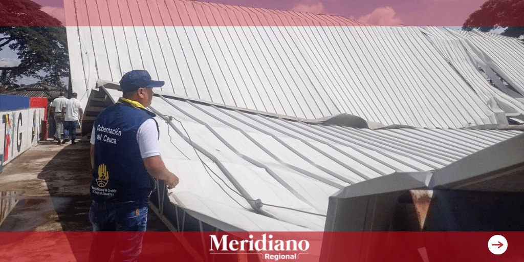 meridiano regional - Colapso del CIC en Miranda - La Oficina de Gestión del Riesgo visitó el Centro de Integración Ciudadana - CIC que colapsó por las fuertes lluvias - gobernación del cauca