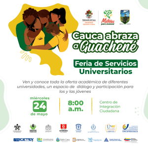 meridiano regional - Feria de Servicios Educativos'Cauca abraza a Guachené' - universidad del Cauca - Universidad del Valle - norte del cuaca - Centro de Integración Ciudadana de Guachené