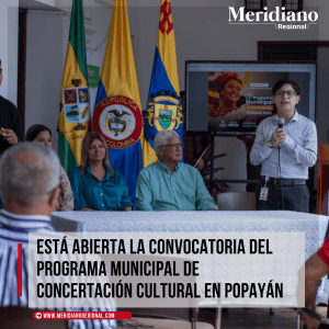 Está abierta la convocatoria del Programa Municipal de Concertación Cultural en Popayán
