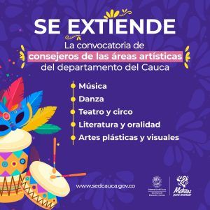 meridiano regional - gobernación del cauca - consejeros en las areas artisitcas - Meridiano Regional