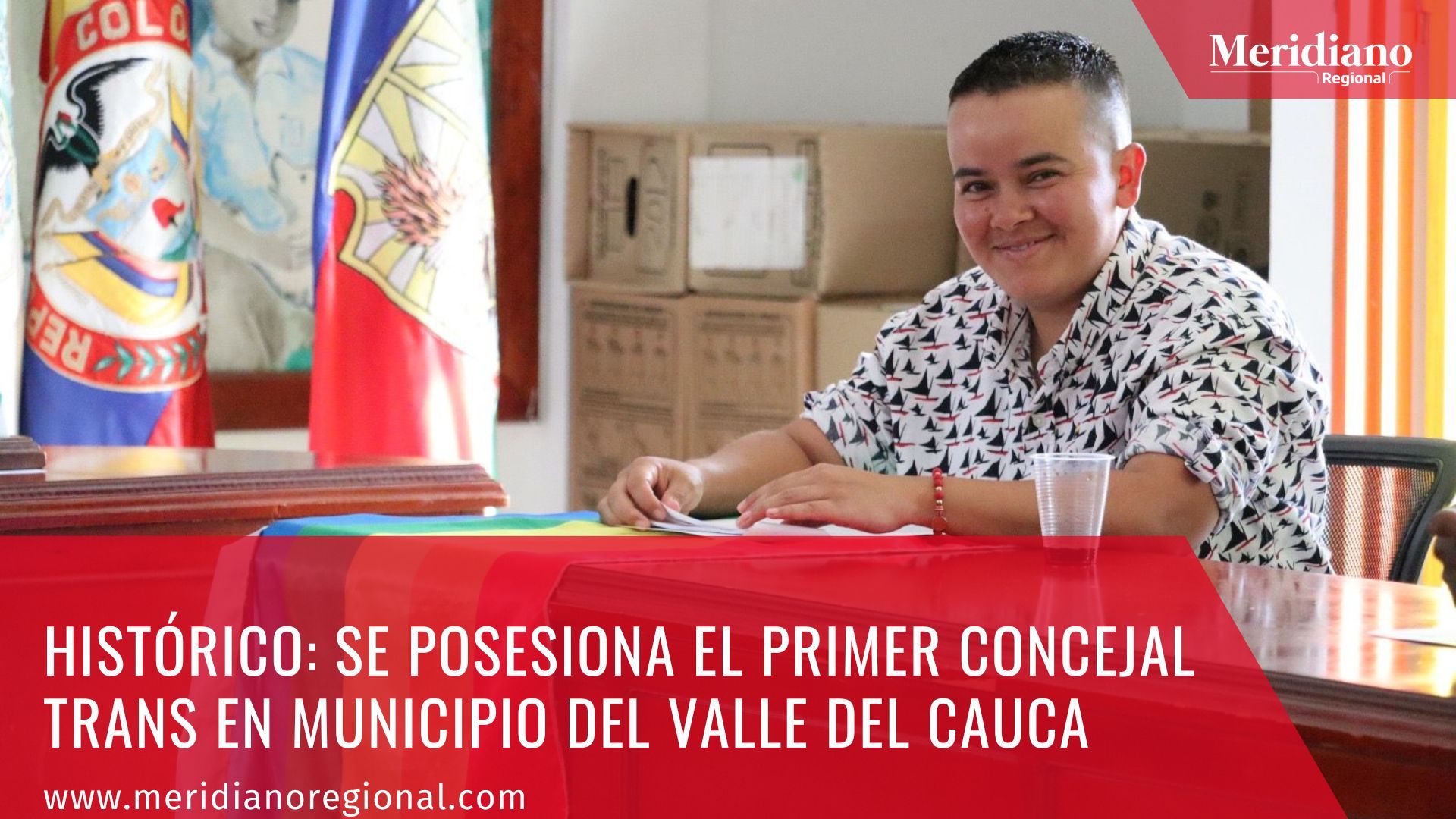 meridiano regional - noticias cauca - noticias valle - argelia valle - Andrés Felipe Gómez Bustamante - primer concejal trans en el norte del Valle del Cauca