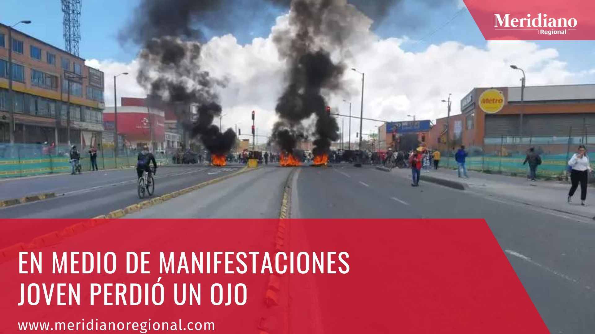 Meridiano regional - manifestaciones Patio Bonito - Bogotá - un joven de 19 años perdió un ojo - noticias cauca - noticias colombia
