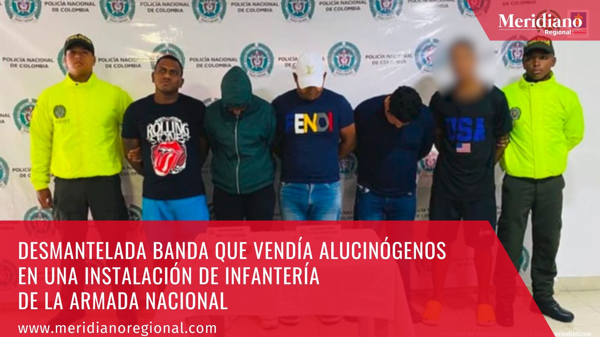 Meridiano regional - Desmantelada banda que vendía alucinógenos en una instalación de infantería de la Armada Nacional - El Voladero - Jaider Enrique Guzmán Torres