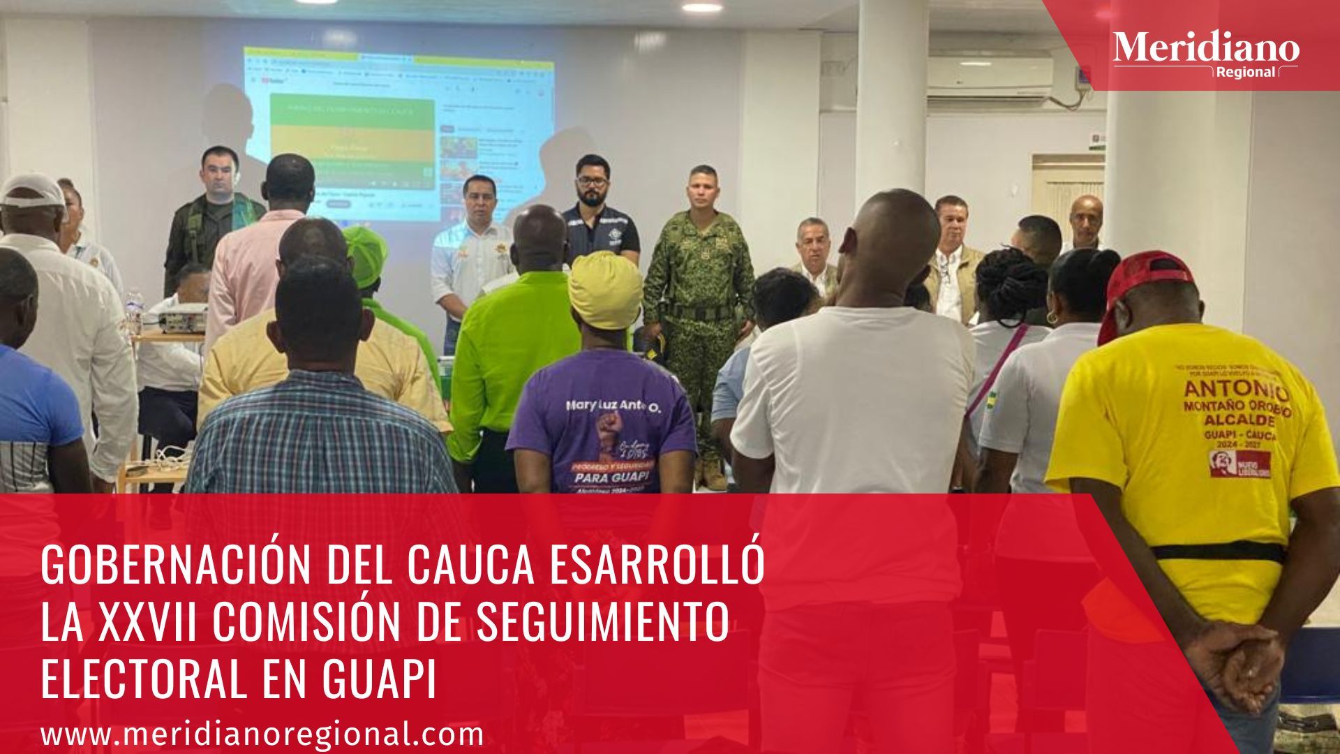 Meridiano regional - Gobernación del Cauca – noticias cauca -  Vigésima Séptima Comisión de Seguimiento Electoral en Guapi – Elías Larrahondo carabalí