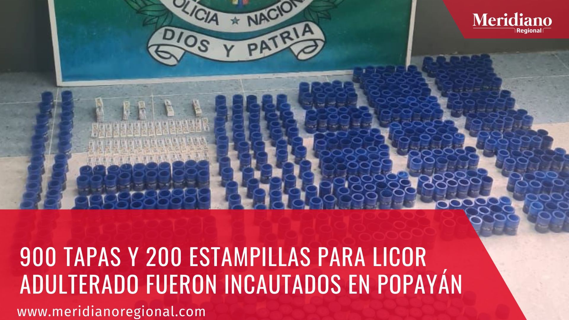 meridiano regional - 900 tapas y 200 estampillas para licor adulterado fueron incautados en Popayán - noticias cauca - noticias Popayán