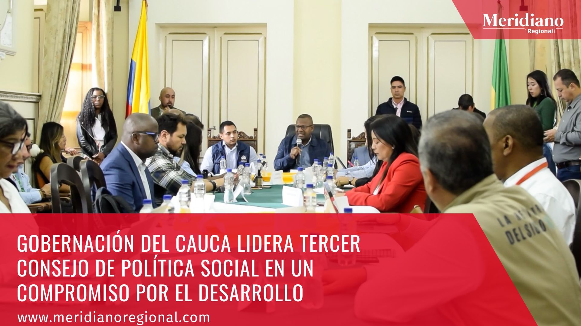 meridiano regional - Elías Larrahondo Carabalí - Gobernador del Cauca - Tercer Consejo de Política Social - primera infancia cauca -  juventud cauca - salud cauca - educación cauca