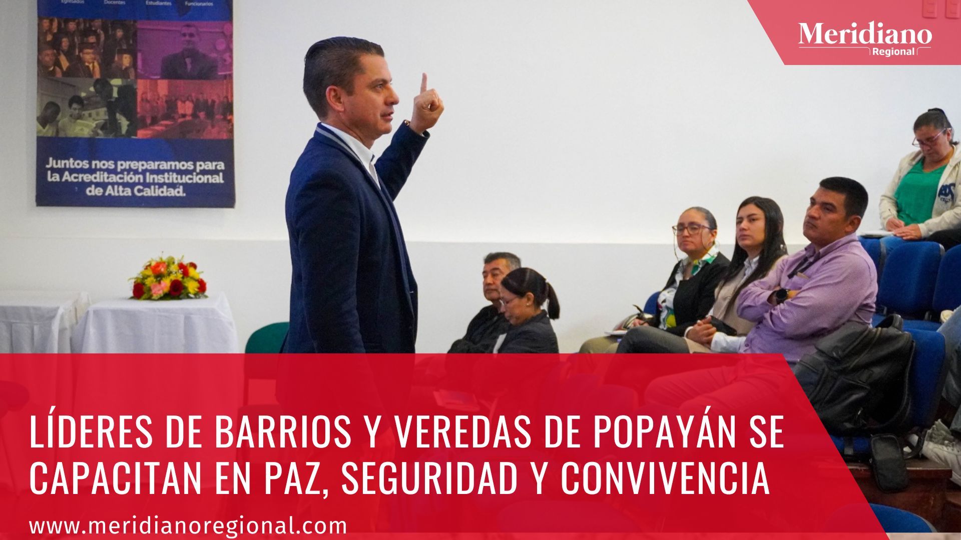 meridiano regional - alcaldía de Popayán  - Seminario de Cultura, Paz y Derechos Humanos - ESAP - noticias Popayán