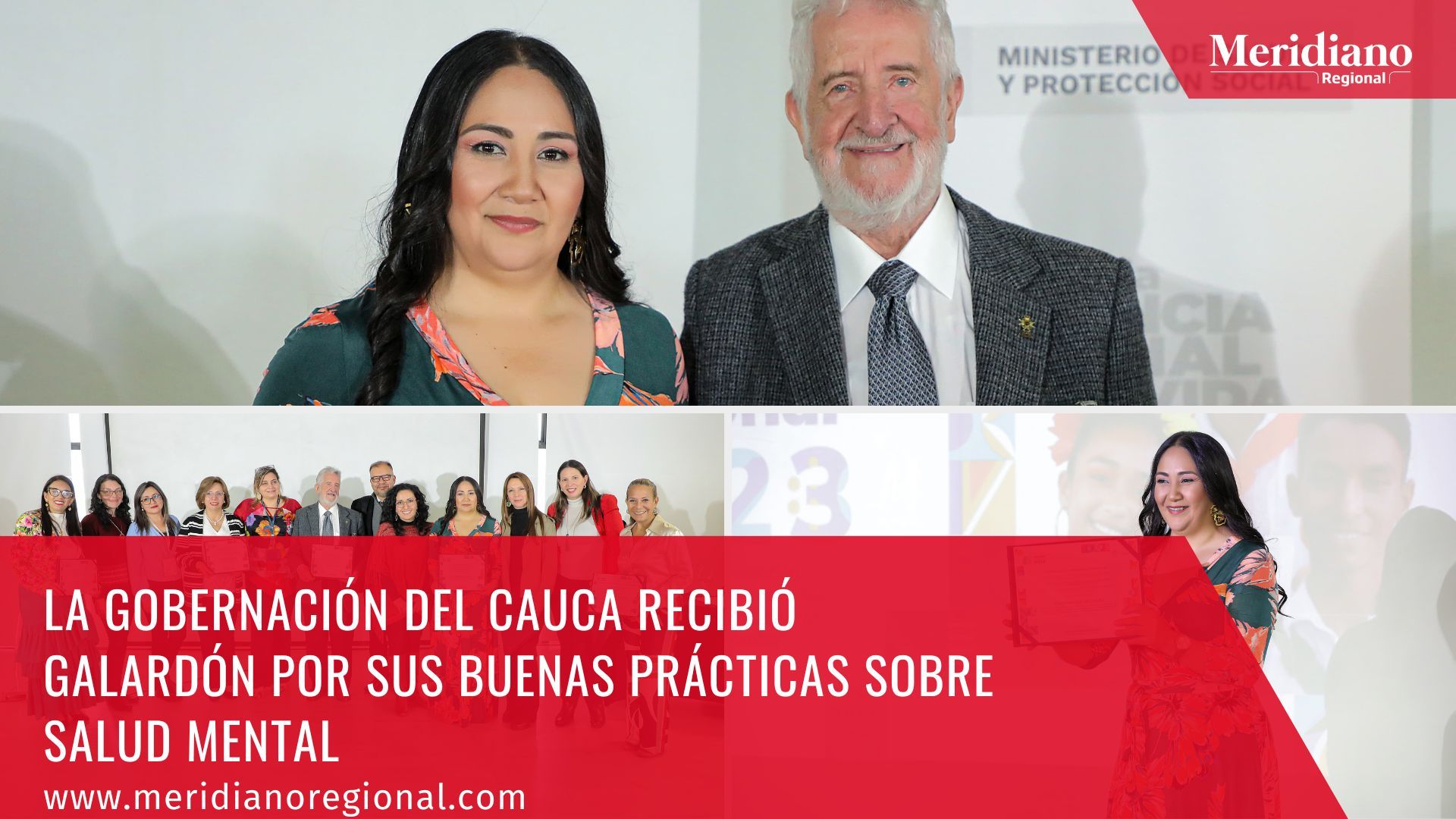 Meridiano regional - La Gobernación del Cauca recibió galardón por sus buenas prácticas sobre salud mental - noticias cauca - noticias colombia - Elias Larrahondo Carabalí